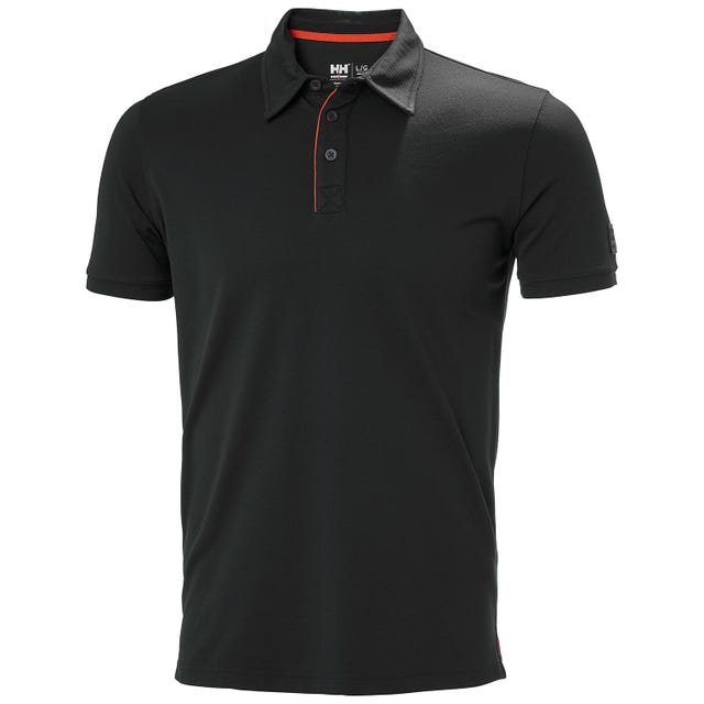 Helly Hansen Kensington Tech Black Polyamide Polo Shirt, UK- XL, EUR- XL