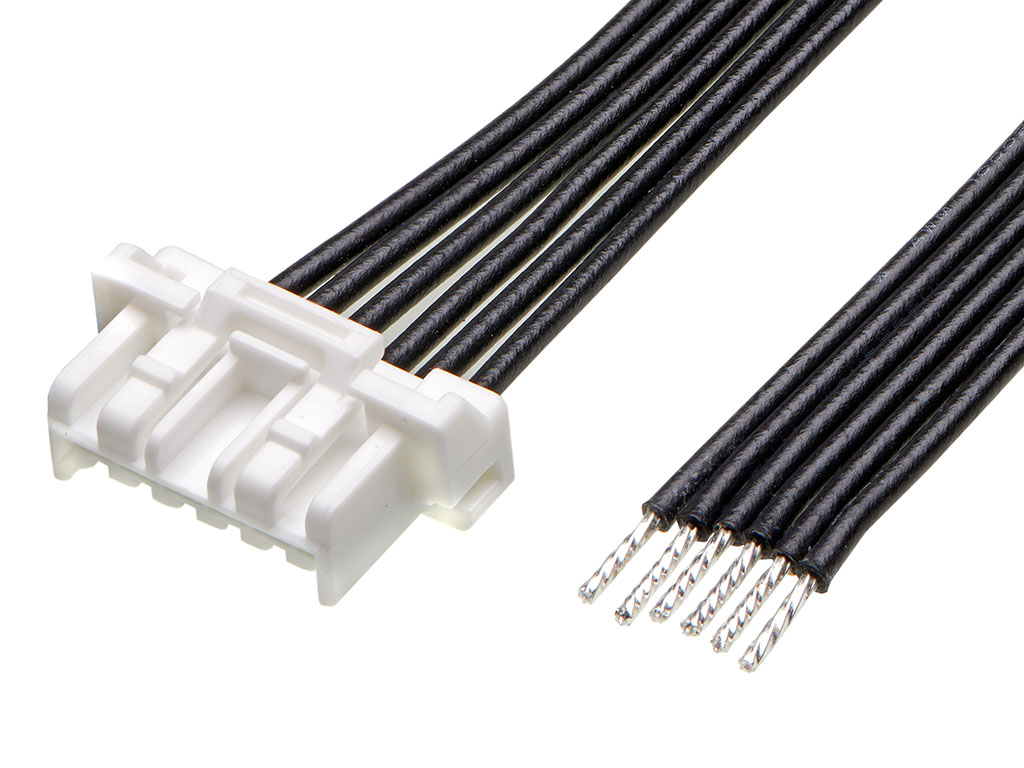 Molex 6 Way Male CLIK-Mate to 6 Way Wire to Board Cable, 600mm