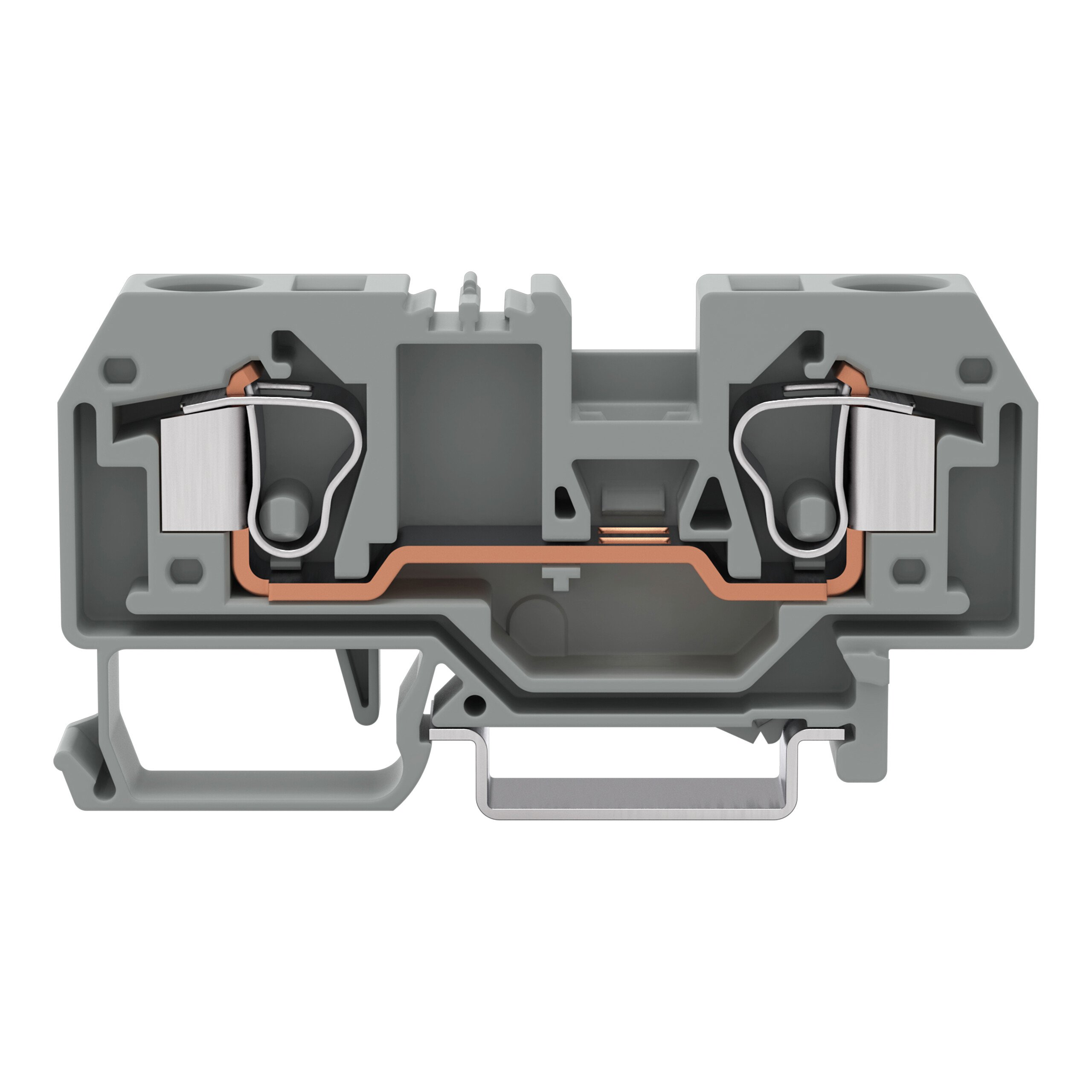 WAGO 284-901-1 284 Series Grey, 10mm², 2-Level, Cage Clamp Termination