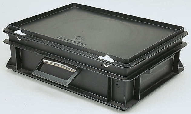 UTZ Black Plastic Storage Box, 120mm x 200mm x 300mm