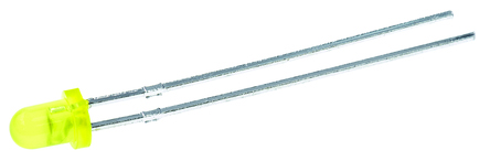 Kingbright2.5 V Yellow LED 3mm Through Hole, L-34YD