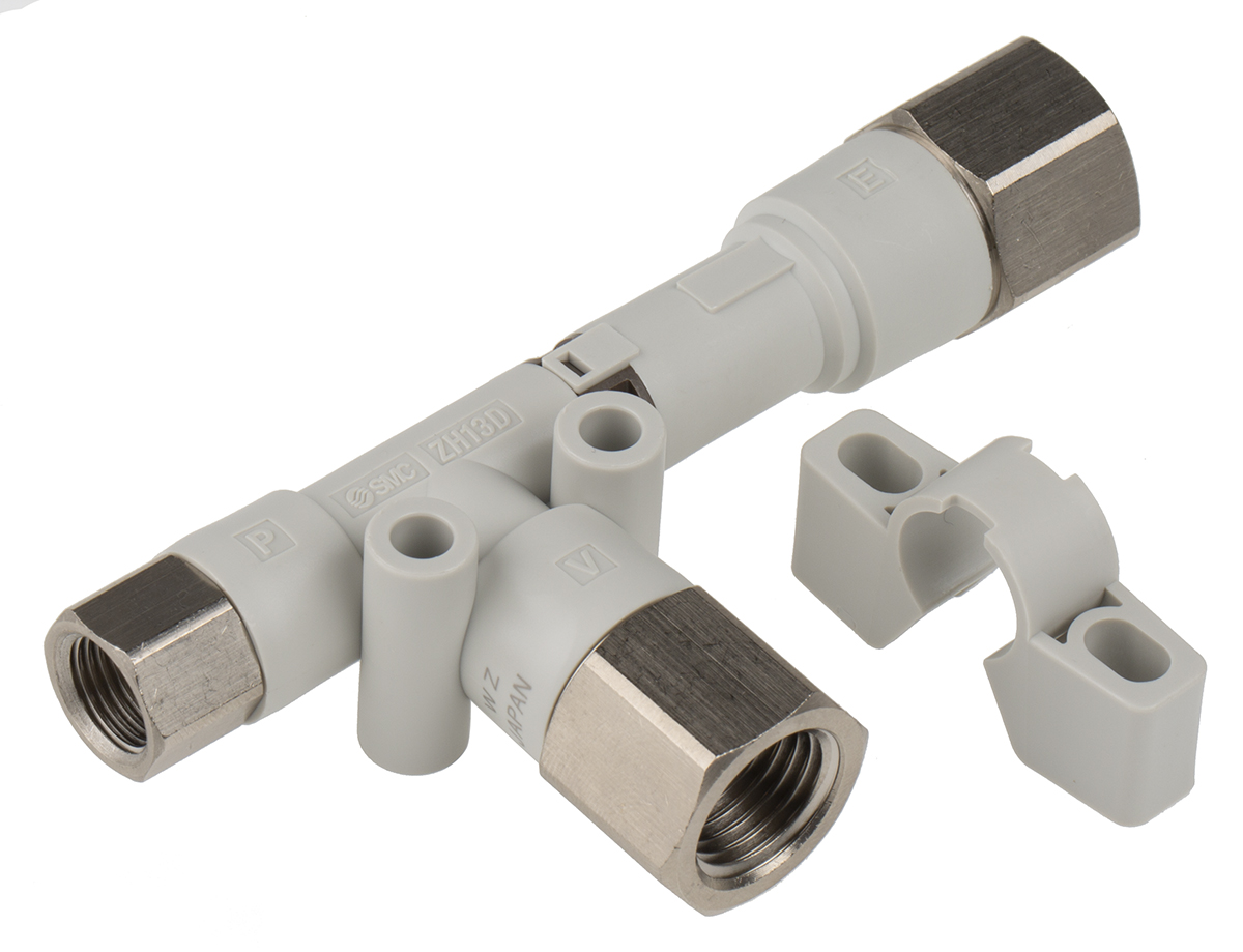 SMC Vacuum Generator, 1.3mm nozzle , -90kPa 40L/min, ZH series