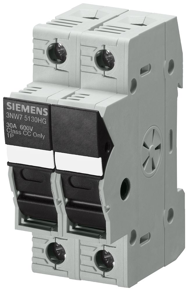 Siemens 30A Rail Mount Fuse Holder, 2P, 600V