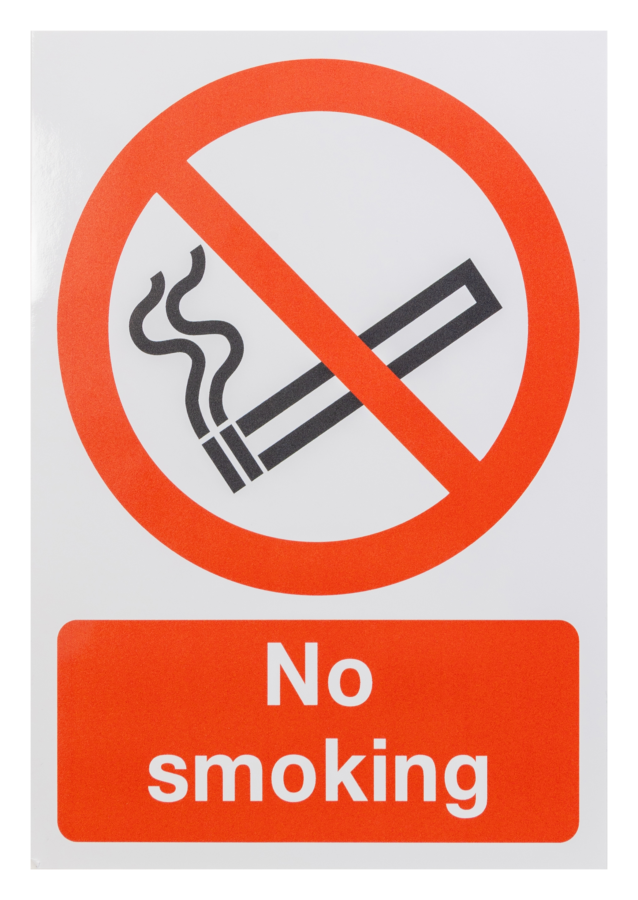 Vinyl Polyester No Smoking Prohibition Sign, No Smoking, English
