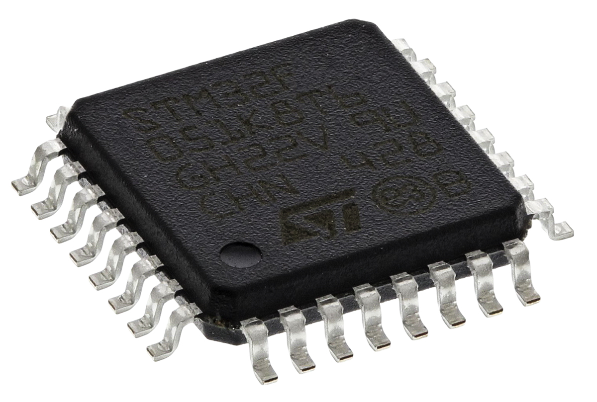 STMicroelectronics STM32F051K8T6, 32 bit ARM Cortex M0, STM32F051K8 Microcontroller, 48 MHz, 64kB FLASH, 32-Pin LQFP