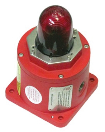Moflash BC 150 Series Red Multiple Effect Beacon, 100 → 240 V ac, Base Mount, LED Bulb