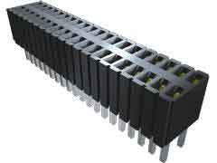 Samtec SLM Series Straight Through Hole Mount PCB Socket, 6-Contact, 2-Row, 1.27mm Pitch, Solder Termination