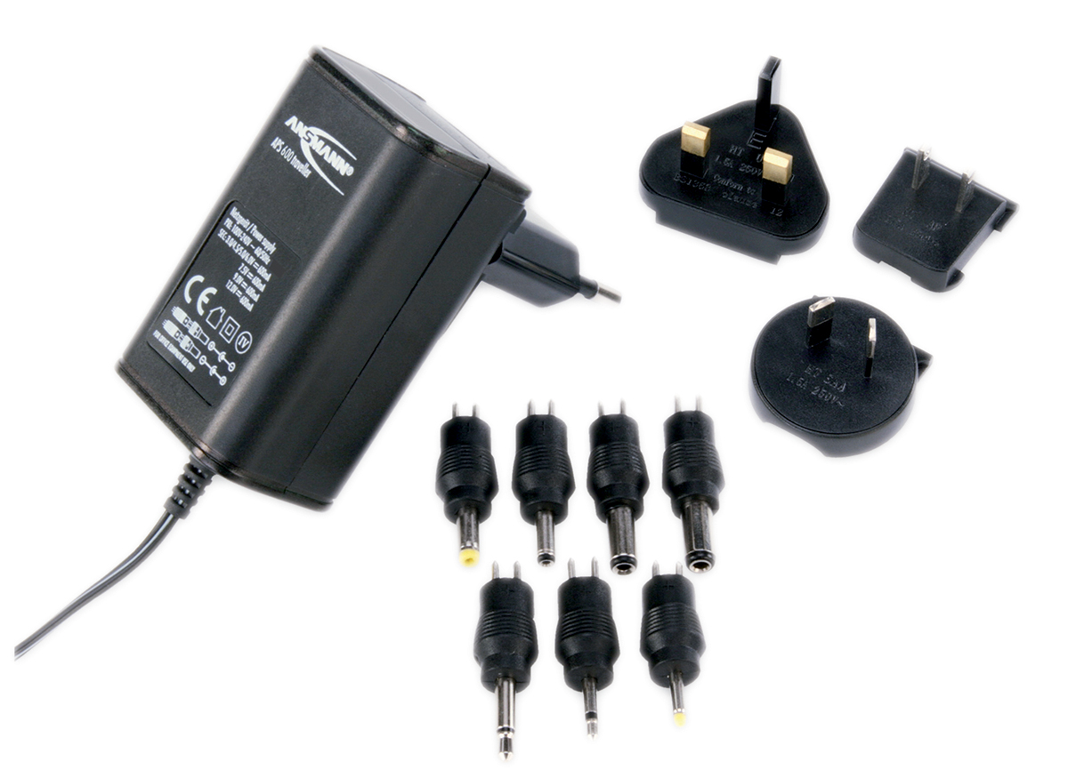 Ansmann 7.2W Plug-In AC/DC Adapter 3V dc Output, 600mA Output