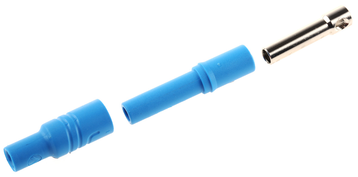 Hirschmann Test & Measurement Blue Female Banana Socket, 4 mm Connector, Screw Termination, 24A, 1000V ac/dc, Nickel