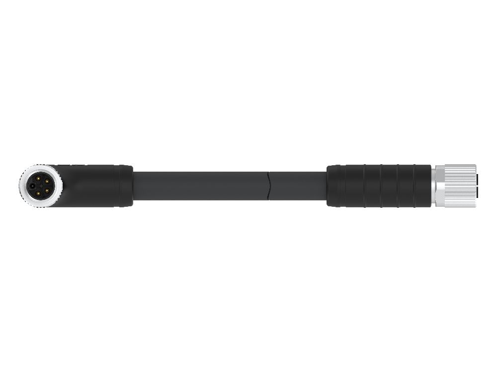 TE Connectivity Male 4 way M12 to Female 4 way M12 Sensor Actuator Cable, 1.5 m