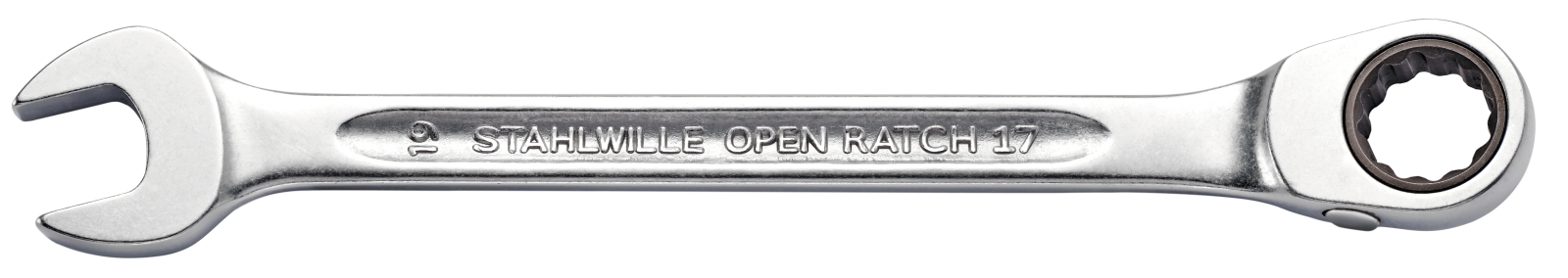 STAHLWILLE Open Ranch Series Combination Ratchet Spanner, 9mm, 0.354in, Metric, 150 mm Overall