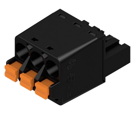 Weidmuller, 5.08mm Pitch, BL 5.08, 3 Way, , Pluggable Terminal Block, Plug, Cable Mount, Push In Termination, 1013440000