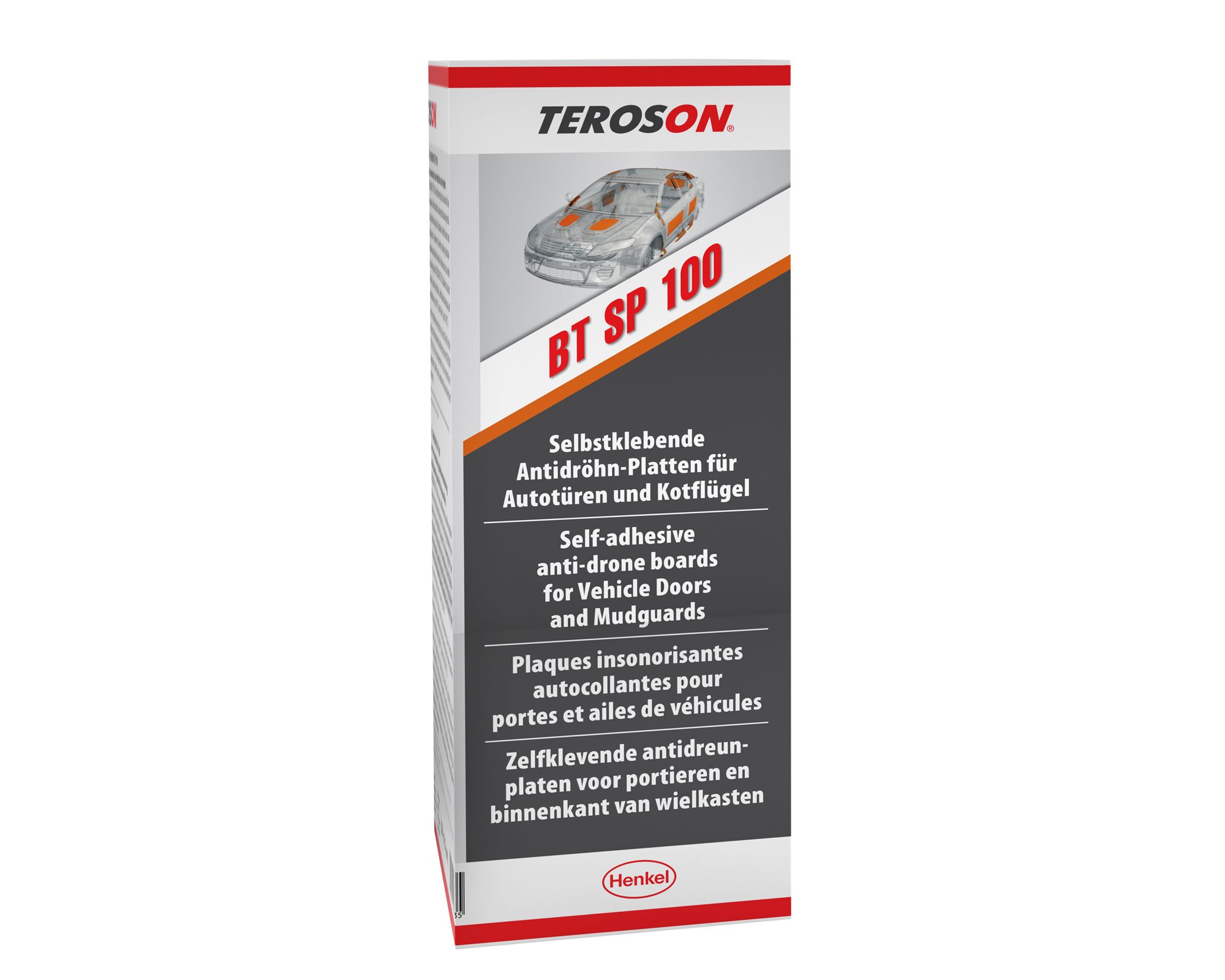 Teroson Adhesive bitumen Acoustic Insulation, 500mm x 250mm x 2.2mm