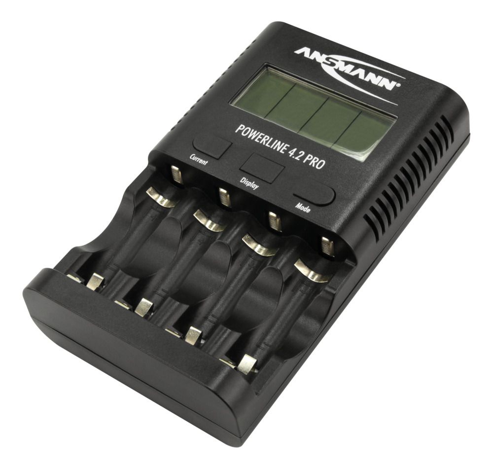 Ansmann Powerline 4.2 Pro Battery Charger For NiMH AA, AAA 4 Cell 400mA with EU, UK plug