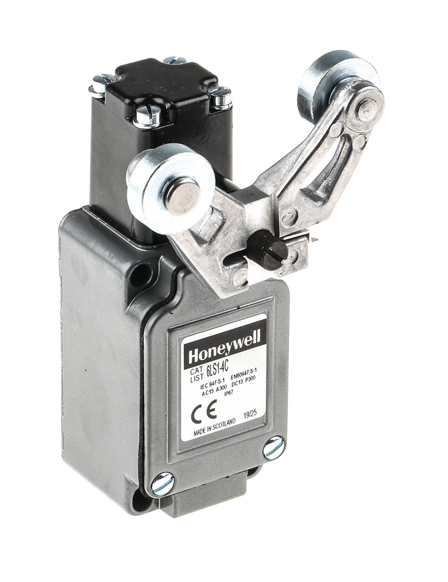 Honeywell LS Series Fork Roller Lever Limit Switch, NO/NC, IP67, SPDT, Die Cast Zinc Housing, 480V ac Max, 10A Max