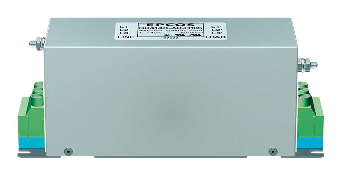 EPCOS, B84143A*R105 36A 520 V ac 50 → 60Hz, Flange Mount EMC Filter, Screw 3 Phase