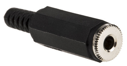 Lumberg Jack Connector 3.5 mm Cable Mount Mono Socket, 2Pole 1A