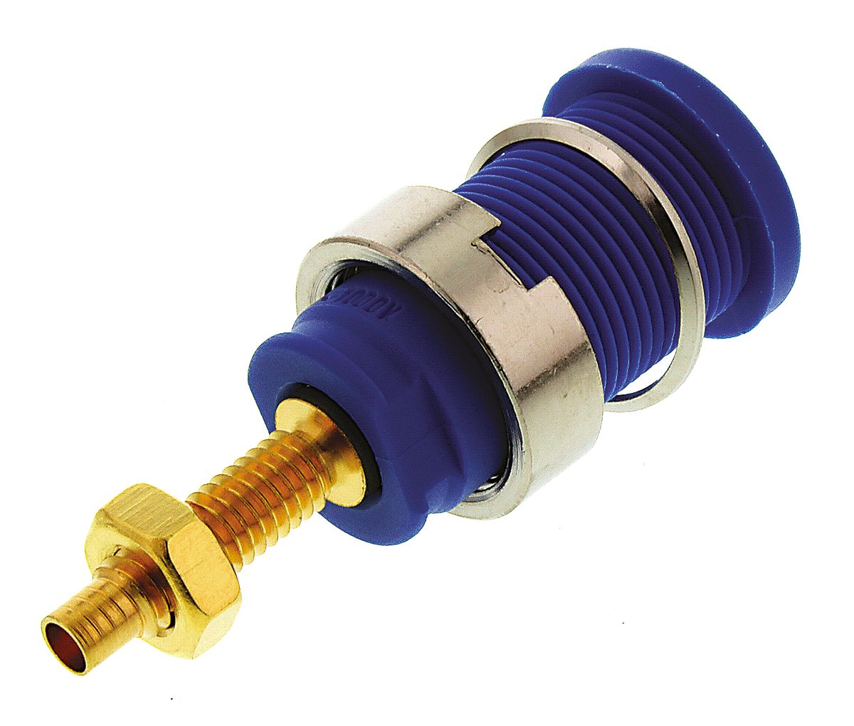 Hirschmann Test & Measurement Blue Female Banana Socket, 4 mm Connector, Solder Termination, 32A, Gold Plating