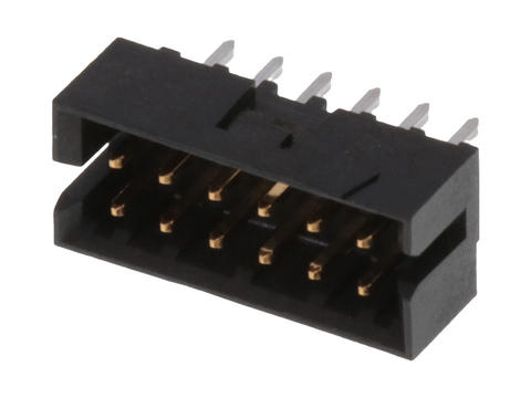 Molex Milli-Grid Series Vertical Through Hole PCB Header, 12 Contact(s), 2 mm Pitch, 2 Row, Shrouded