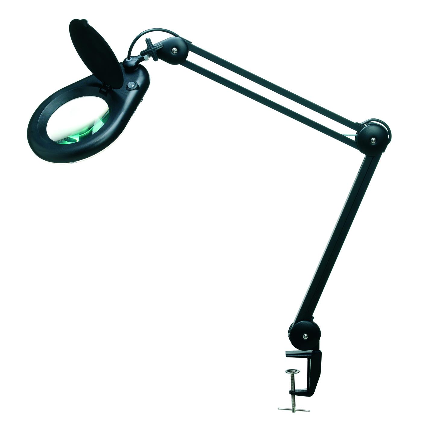 EUROSTAT LED Magnifier Lamp with Table Clamp Mount, 5dioptre, 127mm Lens Dia.