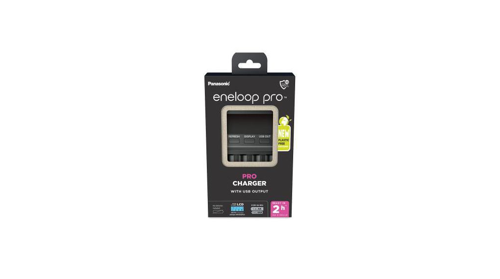 Eneloop BQ-CC65E ERP Battery Charger For NiMH AA, AAA 8 Cell with EU plug