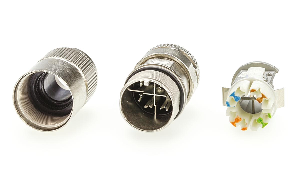 Telegartner Circular Connector, 8 Contacts, Cable, M12 Connector, Plug, Male/Female, IP67, M12 Series