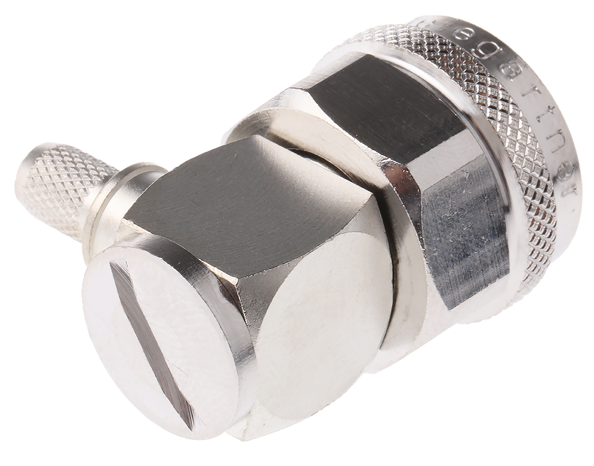 Telegartner, Plug Cable Mount N Connector, 50Ω, Solder Termination, Right Angle Body