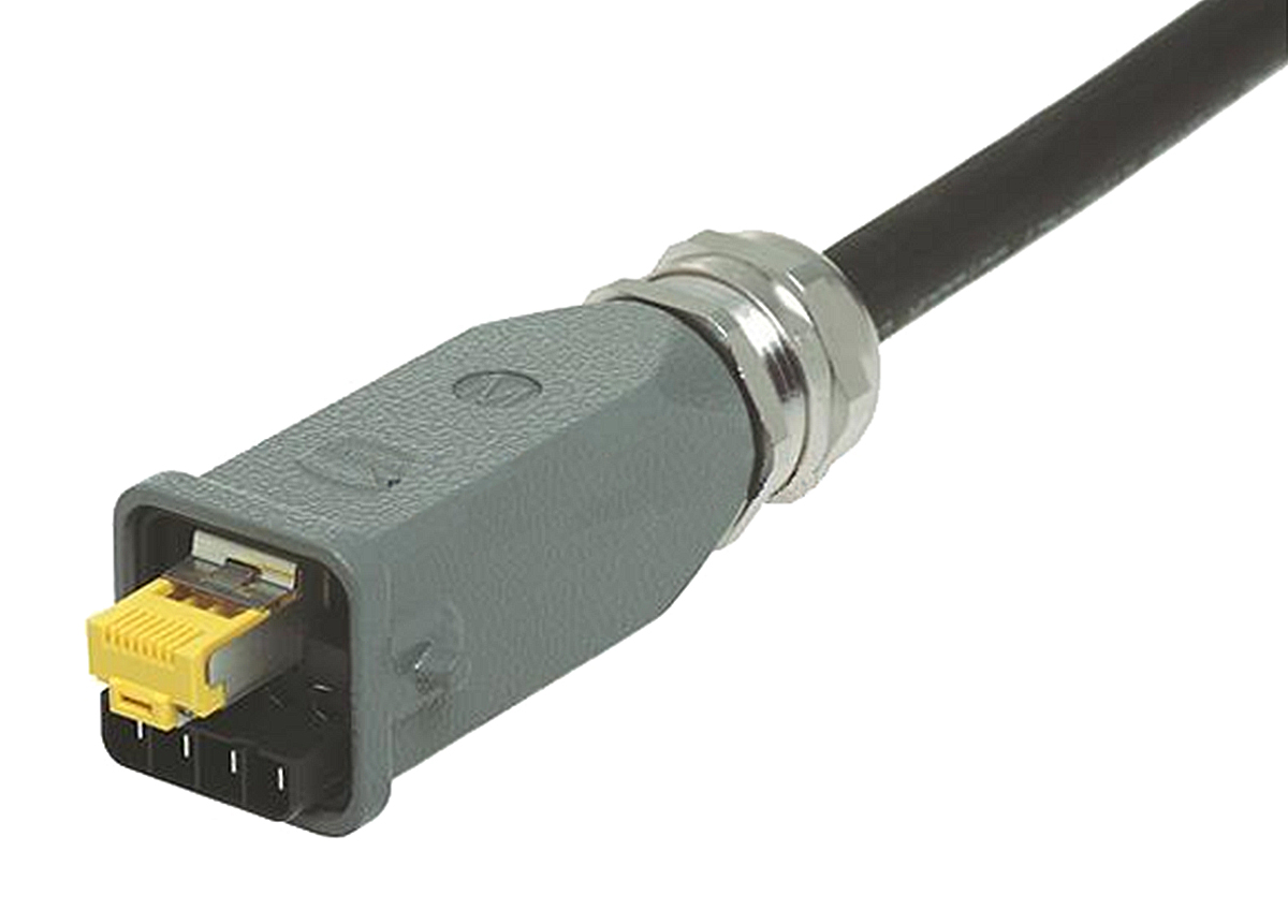 HARTING Han 3A RJ45 Series Male RJ45 Connector, Cable Mount, Cat6