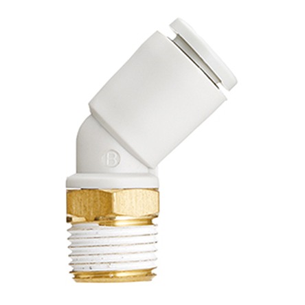 SMC KQ2 Series Elbow Fitting, M6 x 1.0 to Push In 6 mm, Threaded-to-Tube Connection Style