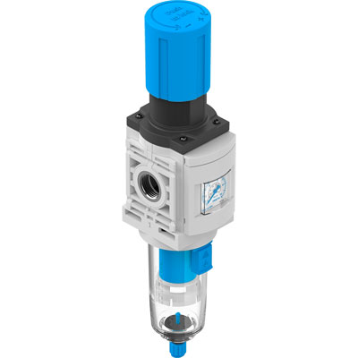 Festo MS Polycarbonate Filter Regulator, 40μm, G 1/2, Manual, 1 → 10 bar, 8098304