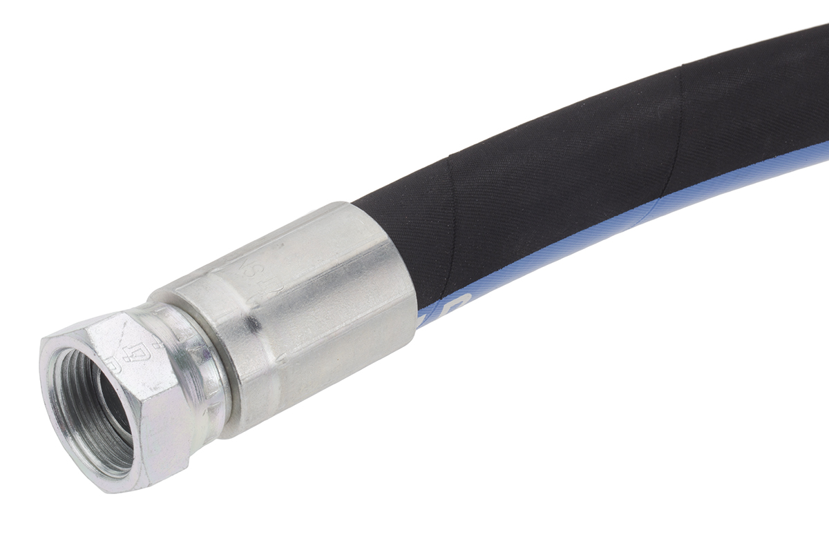 RS PRO 1954mm Synthetic Rubber Hydraulic Hose Assembly, 215bar Max Pressure