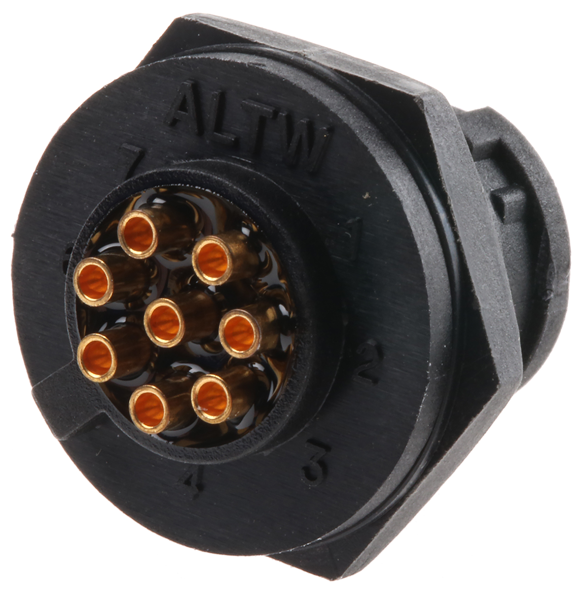 Amphenol Industrial Industrial Circular Connector, 8 Contacts, Threaded, Standard Connector, Plug, Male, IP67, Ceres