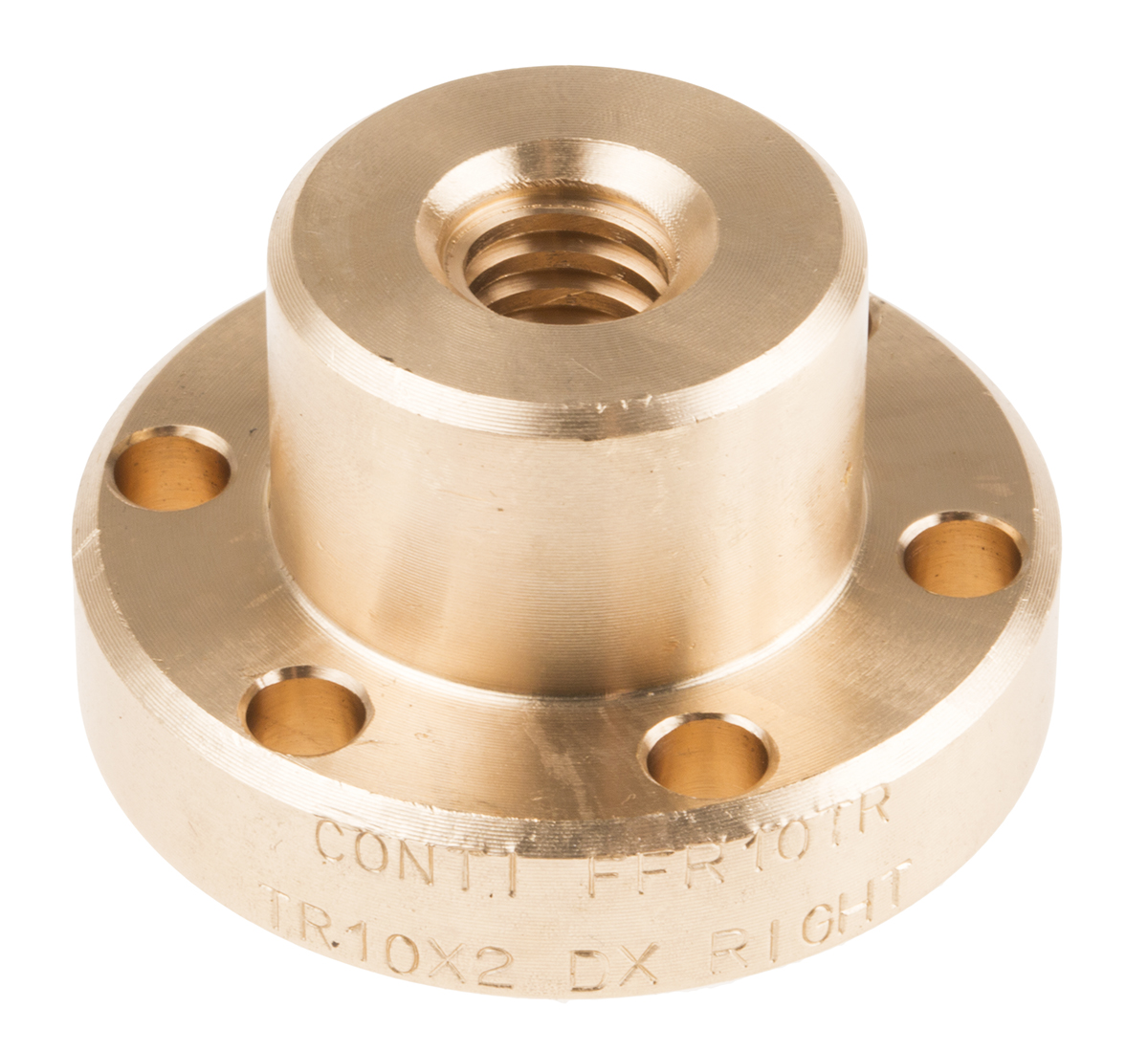 RS PRO Flanged Round Nut For Lead Screw, For Shaft Dia. 10mm