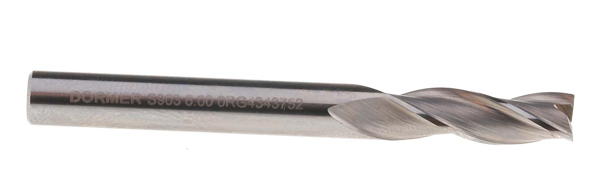 Dormer Plain Slot Drill 3 Flutes, 6mm Cut Diameter