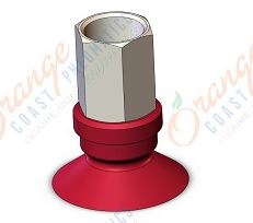 SMC 20mm Flat NBR Suction Cup ZPT20UN-B01, 1/8 in