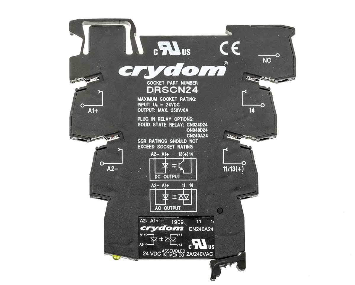 Sensata Crydom DRACN Series Solid State Interface Relay, 30 V dc Control, 2 A Load, DIN Rail Mount