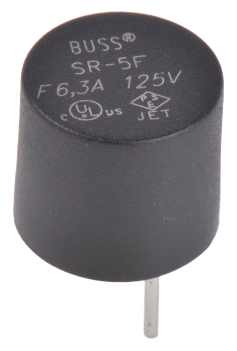 Eaton PC Board Non Resettable Fuse, Radial 6.3A, 125V ac