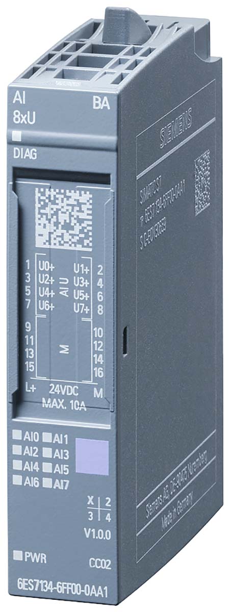 Siemens ET 200SP Series Input Module for Use with BU type A0, A1, Analogue, 24V dc