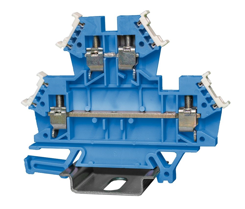 RS PRO Blue, 2-Level, Cage Clamp Termination