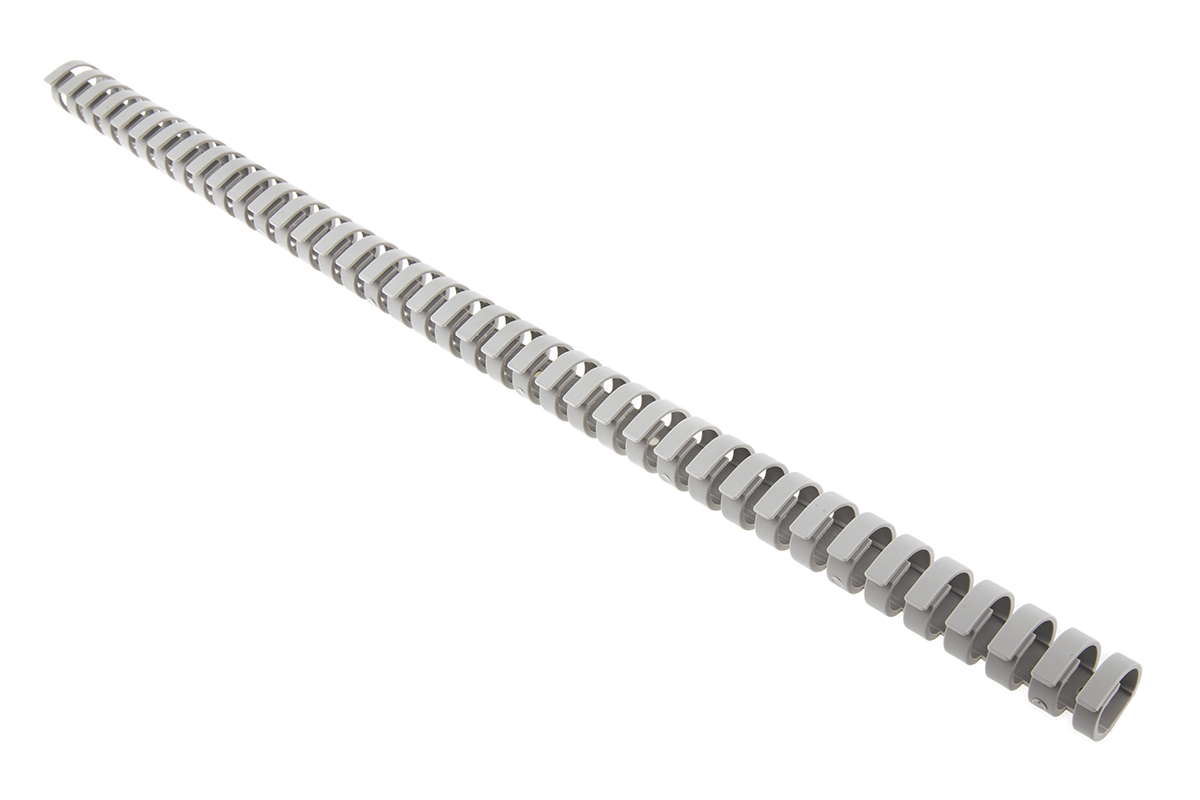 RS PRO Grey Slotted Flexible Panel Trunking - Flexible Slot, W20 mm x D20mm, L0.5m, Polypropylene