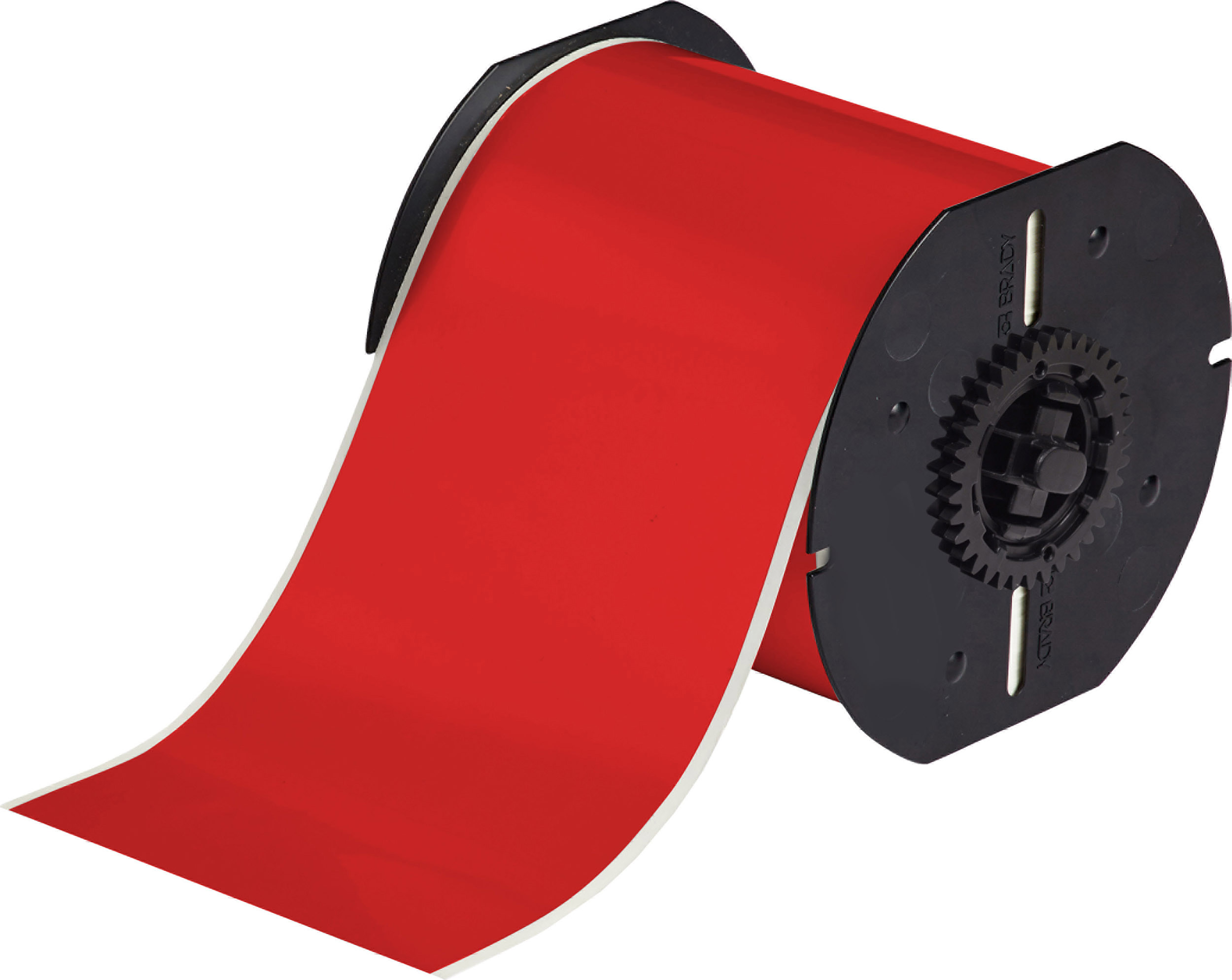 Brady B-595 Vinyl Red Label Roll, 101.6mm Width, 1 Roll Qty