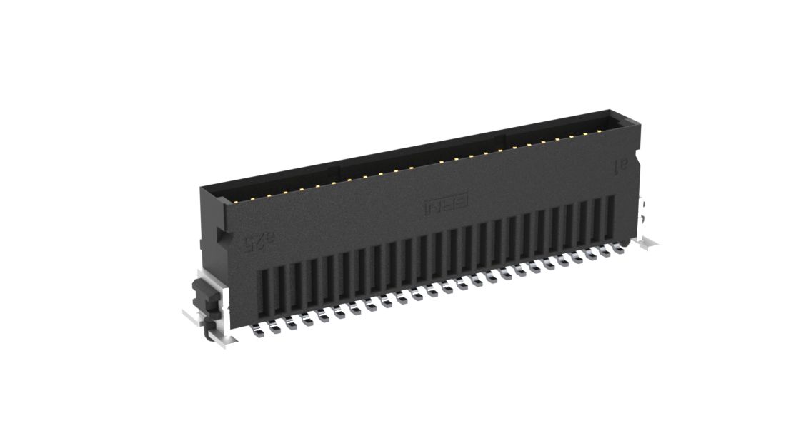 ERNI SMC Series Vertical Surface PCB Header, 50 Contact(s), 1.27 mm Pitch, 2 Row, Shrouded