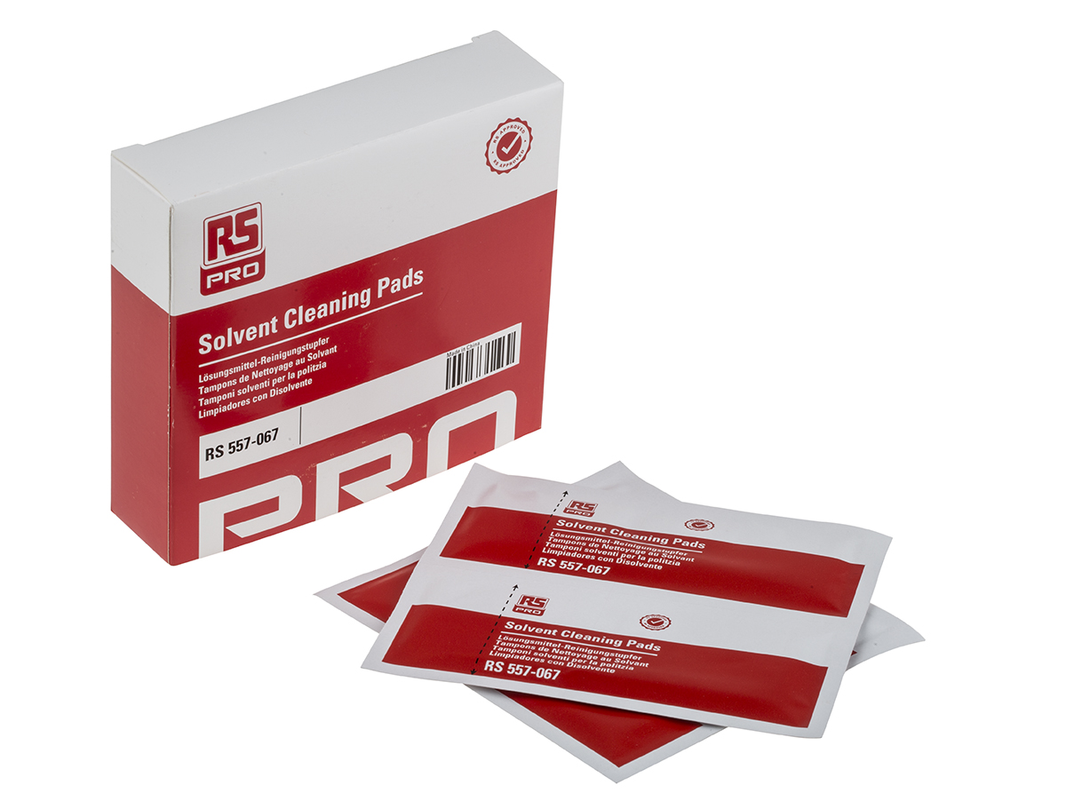 RS PRO Wet Isopropanol Wipes, Box of 20, 125 x 110mm