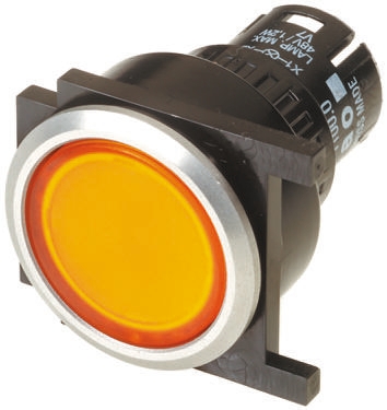 EAO Yellow Momentary Push Button Head, IP65