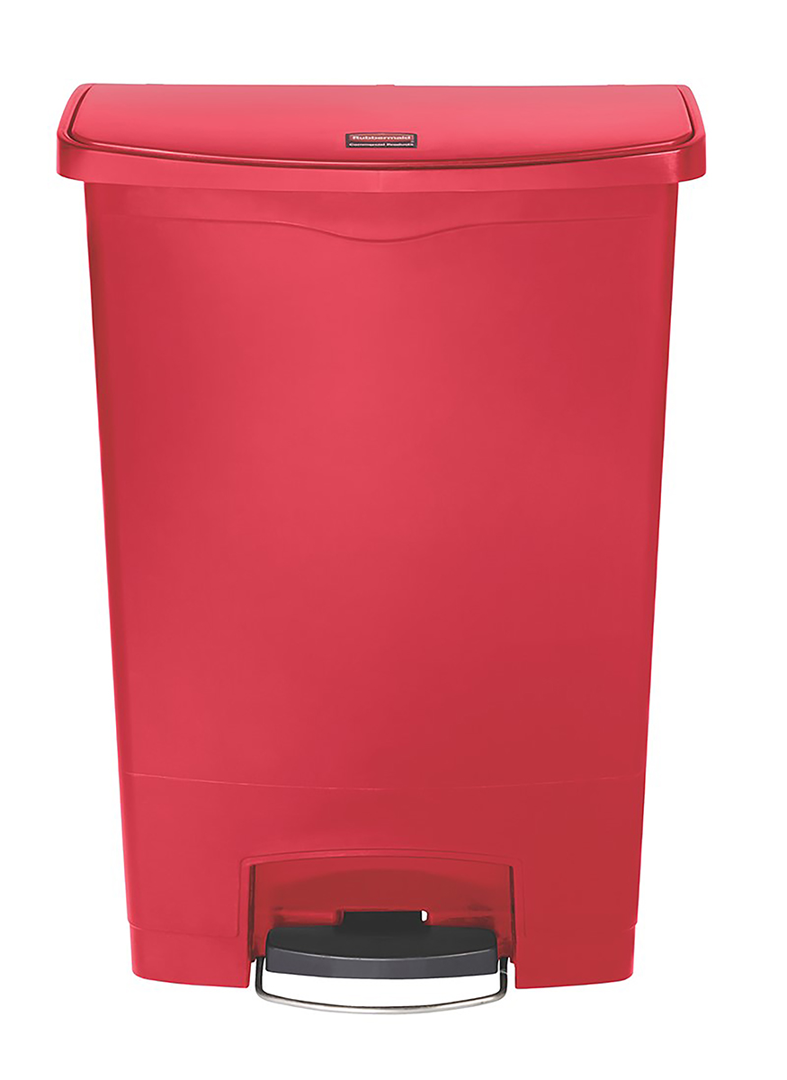 Rubbermaid Commercial Products Slim Jim 90L Red Pedal Polyethylene, Polypropylene Waste Bin