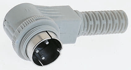 Hirschmann, MAWI 6 Pole Right Angle Din Plug, DIN 45322, 4A, 34 V ac/dc IP30, Screw Lock, Male, Cable Mount