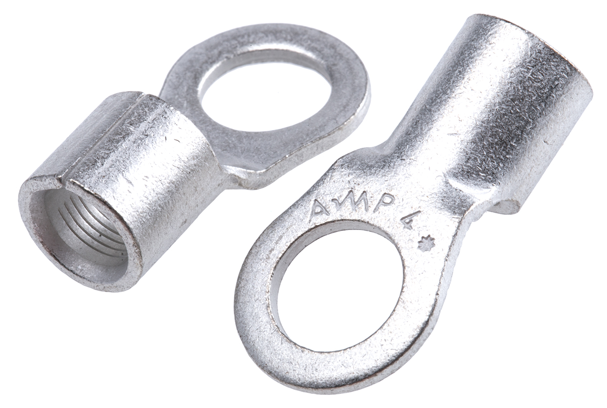 TE Connectivity, SOLISTRAND Uninsulated Crimp Ring Terminal, M10 Stud Size, 16.8mm² to 26.7mm² Wire Size
