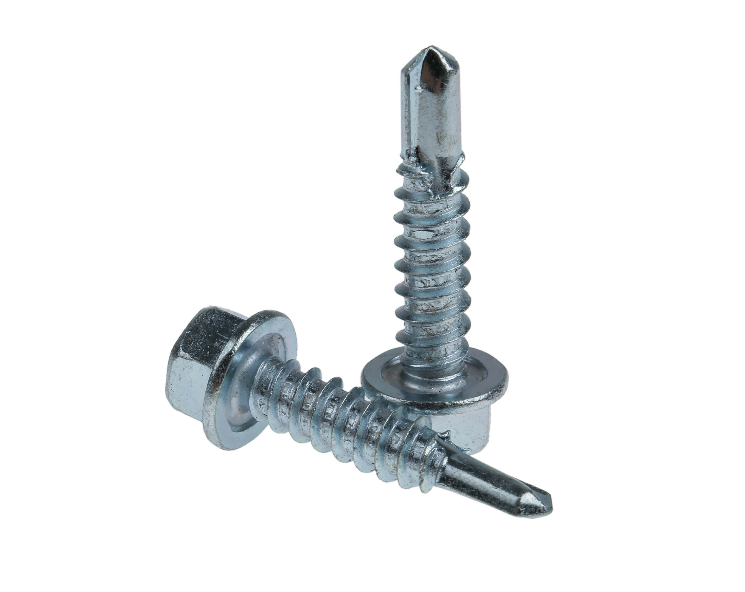 RS PRO Bright Zinc Plated Steel Self Drilling Screw M5.5 x 25mm Long