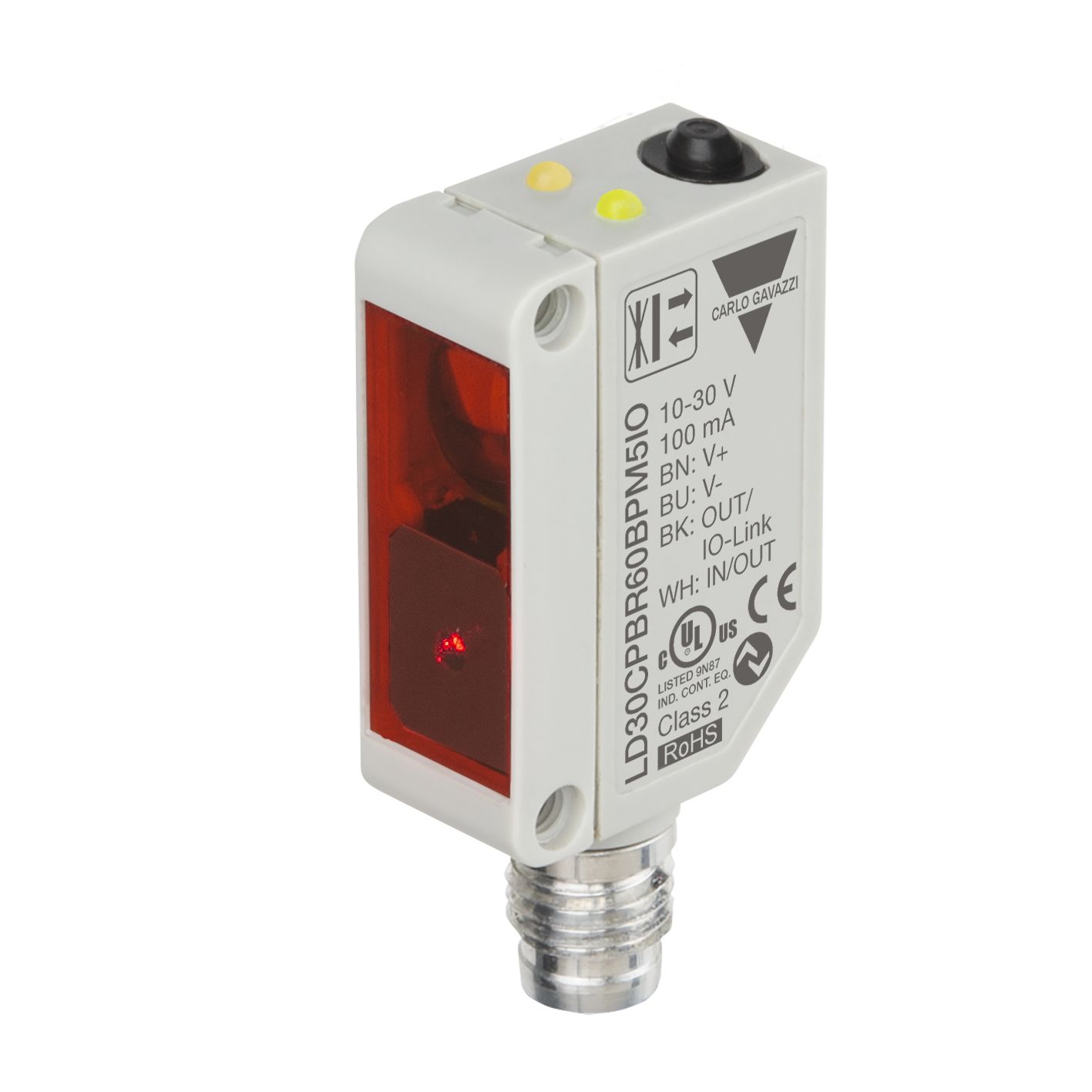 Carlo Gavazzi Through Beam Photoelectric Sensor, Rectangular Sensor, 600 mm Detection Range IO-LINK