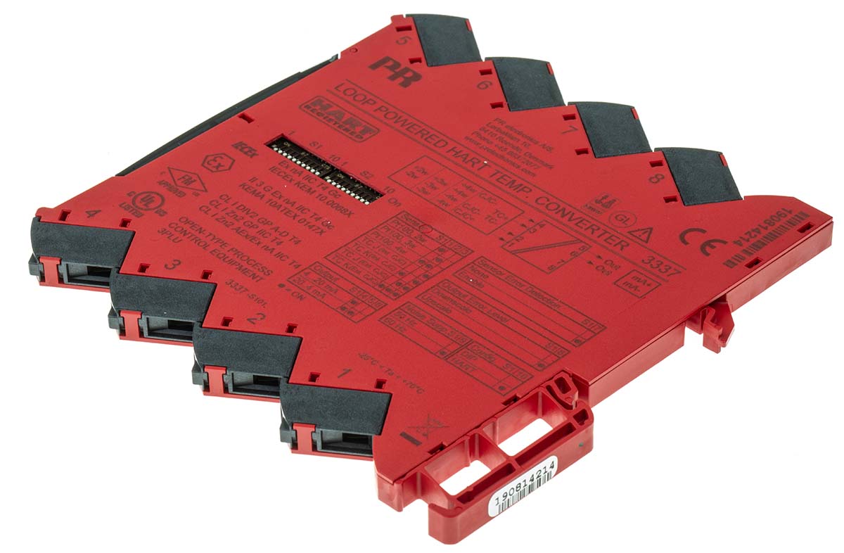 PR Electronics 3337 Temperature Transmitter Temperature Input, 6.2 → 35 V dc, -25 → +70 °C
